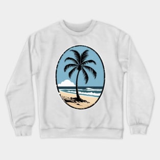 Island, palm trees, sand and beach Crewneck Sweatshirt